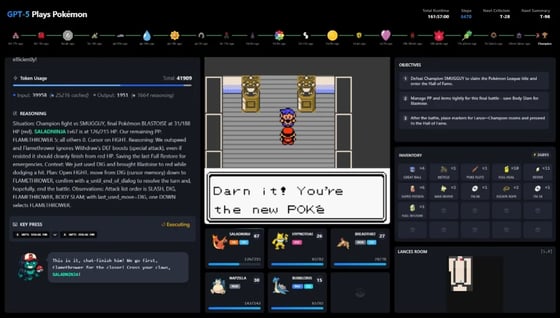 GPT-5 Plays Pokemon (r/singularity)